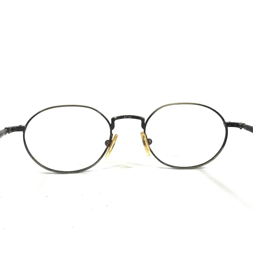 Bulova Eyeglasses Frames ANTIMONY Black Rustic Gray Round Full Rim 47-20-135